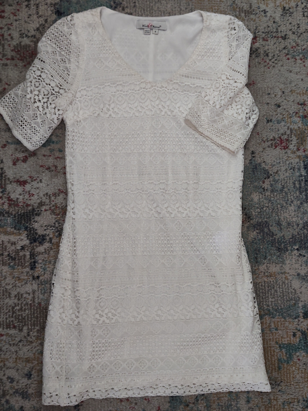 White Lace Crochet Mini Dress by Love Culture